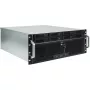 Palvelinkotelokehys INTER-TECH IPC 4U-4708 – 4U, musta, tukee ATX/PS2-virtalähdettä, 4x etu 80mm, 2x taka 80mm, 2,5/3,5