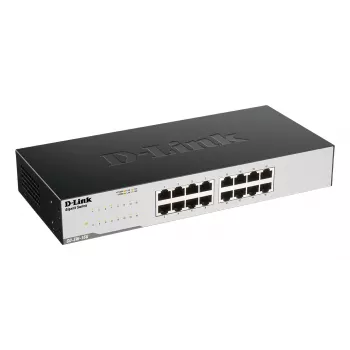 D-Link GO-SW-16G hallitsematon L2 Gigabit Ethernet (10/100/1000) 1U musta
