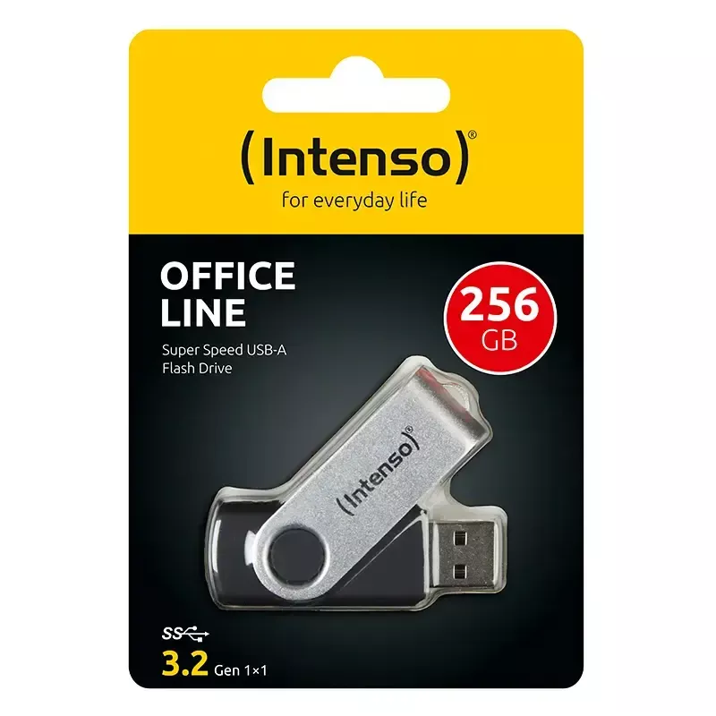 USB-muistitikku Intenso 256GB USB-A 3.2 Gen 1 Office Line