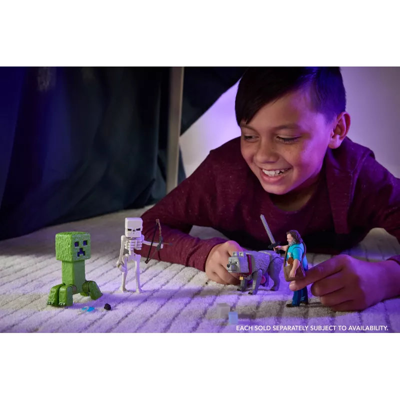 Toimintahahmo MATTEL Minecraft Steve tarvikkeineen, 4 tuumaa (6+), muovi, monivärinen