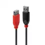 Lindy 42817 USB 2.0 aktiivinen jatkokaapeli Slim, USB-A-uros – USB-A-naaras, 5 m, musta