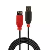Lindy 42817 USB 2.0 aktiivinen jatkokaapeli Slim, USB-A-uros – USB-A-naaras, 5 m, musta