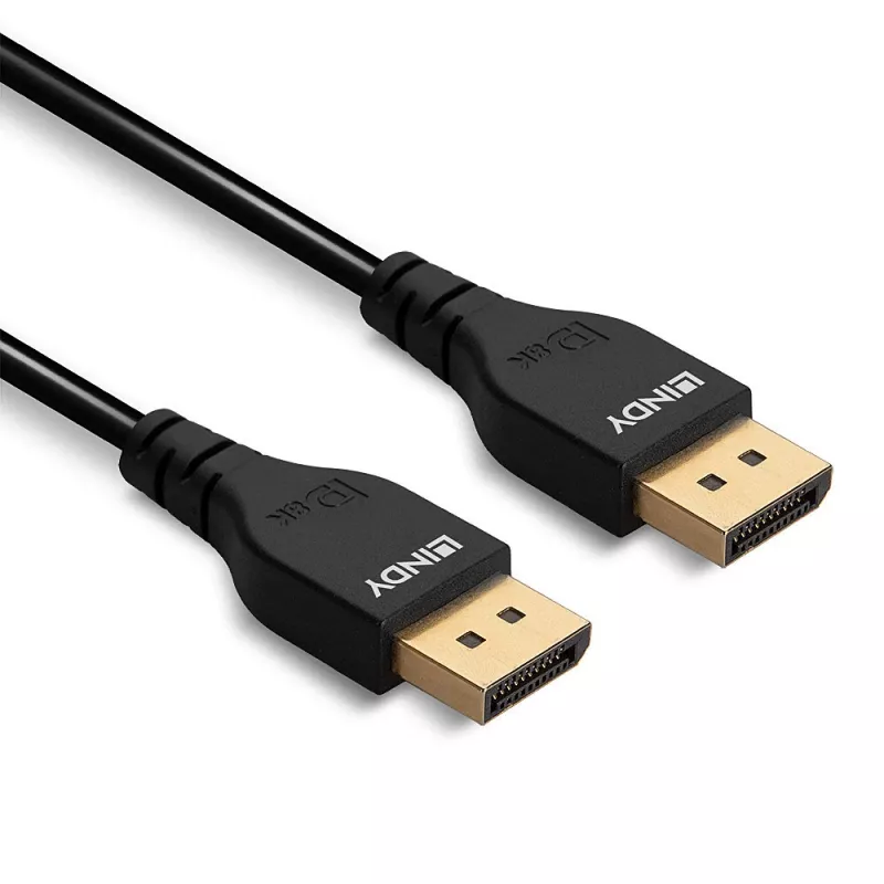 DisplayPort-kaapeli Lindy 2m ohut DisplayPort 1.4 -kaapeli