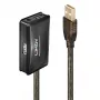 Lindy 10m USB 2.0 aktiivinen jatkojohto-keskitin, USB 2.0, USB 2.0, 480 Mbit/s, harmaa, 28/24, 10 m