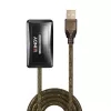 Lindy 10m USB 2.0 aktiivinen jatkojohto-keskitin, USB 2.0, USB 2.0, 480 Mbit/s, harmaa, 28/24, 10 m