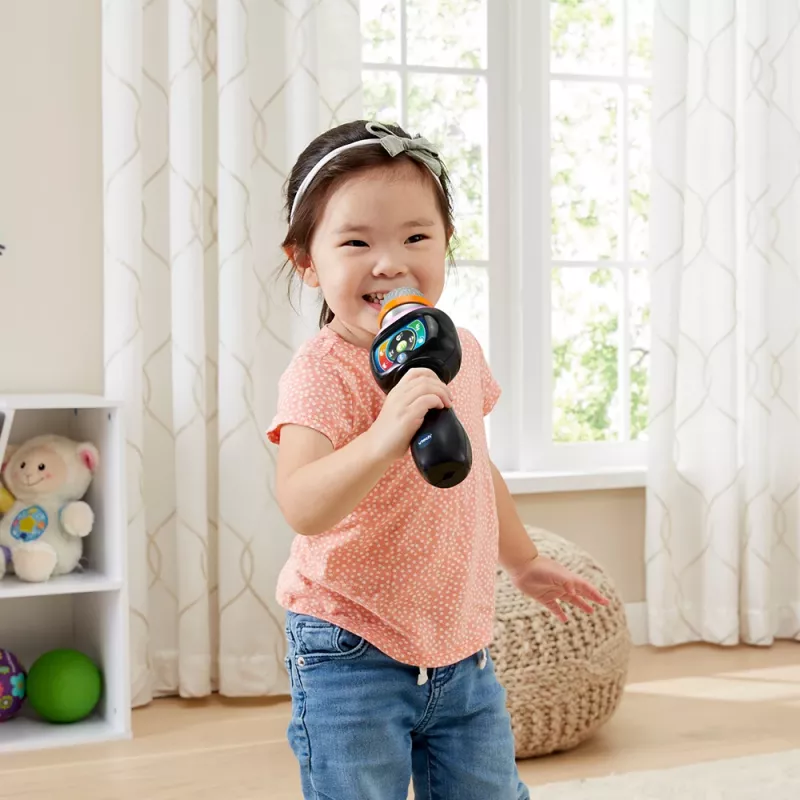 VTech Baby Magisches Singspaß-Mikrofon, lelumikrofoni, 2 vuosi/vuotta, AAA, 200 g, musta