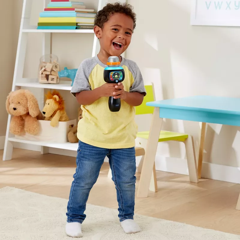 VTech Baby Magisches Singspaß-Mikrofon, lelumikrofoni, 2 vuosi/vuotta, AAA, 200 g, musta
