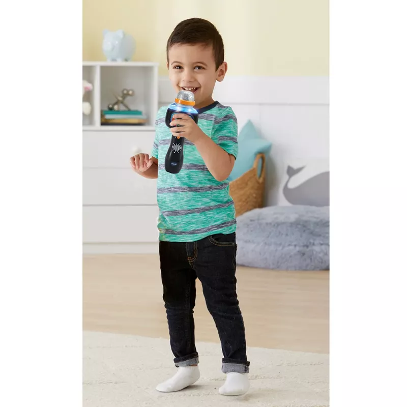 VTech Baby Magisches Singspaß-Mikrofon, lelumikrofoni, 2 vuosi/vuotta, AAA, 200 g, musta