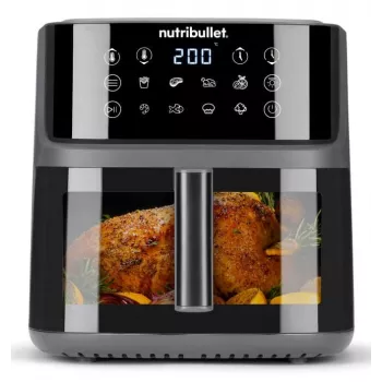 NutriBullet CrispLite Vision Single 8 L pöytämalli 2000 W kiertoilmakypsennin musta