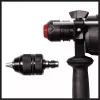 Einhell TE-RH 950 5F poravasara, 950 W, 3 J, SDS-plus, 2600 r/min, kotelolla, musta/punainen