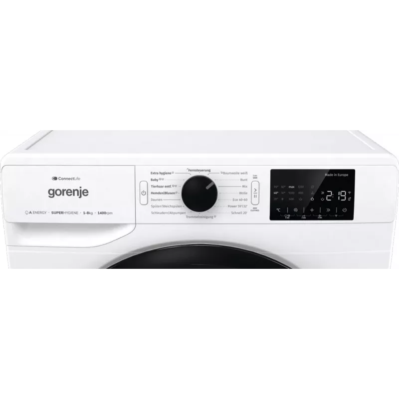 Gorenje WPNEI84A1TS pesukone edestä täytettävä 8 kg 1400 kierr./min valkoinen
