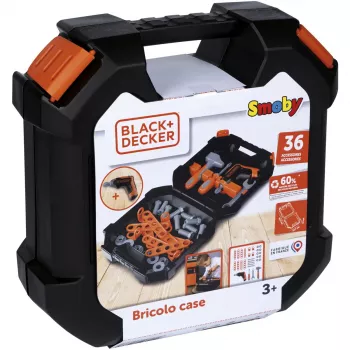 Lasten työkalusalkku Simba-Dickie Smoby Black+Decker leikkityökalusarja