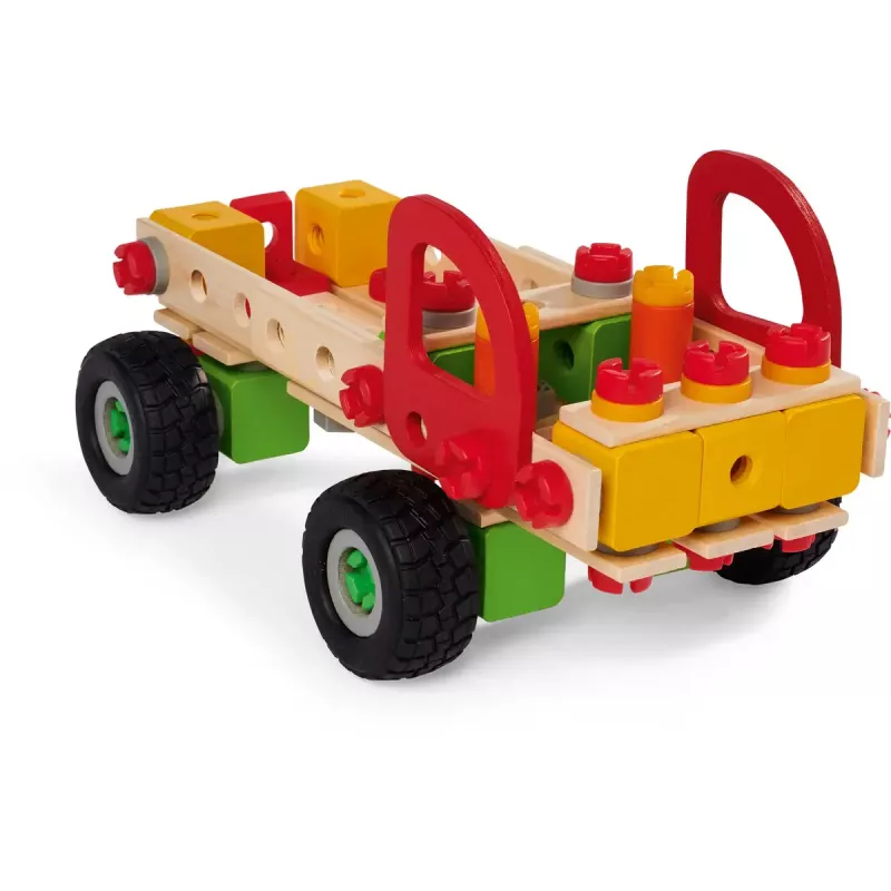 Rakennuslelusarja Simba-Dickie Eichhorn Constructor Trucks — 135 osaa, ajoneuvo- ja palikkarakennusosat
