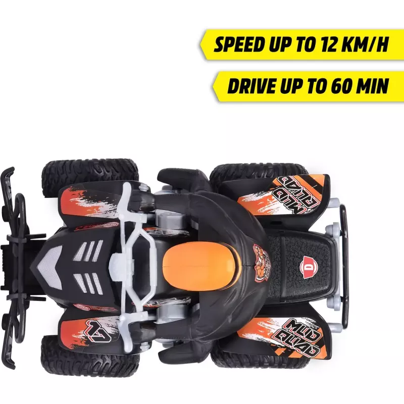 Kauko-ohjattava mutkaquad Simba‑Dickie 1:18 mittakaava, RC leluquad, paristokäyttöinen