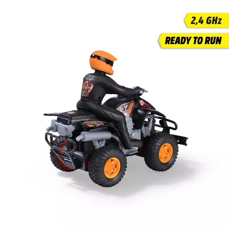 Kauko-ohjattava mutkaquad Simba‑Dickie 1:18 mittakaava, RC leluquad, paristokäyttöinen
