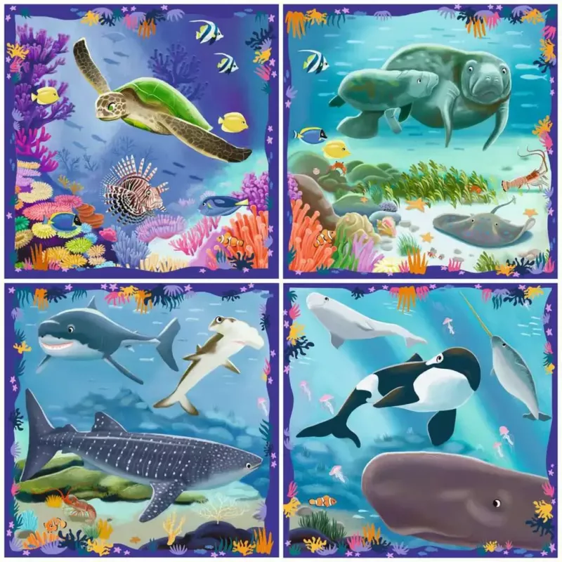 Ravensburger UP! Merenelävät palapeli — sarja 64, 72, 81, 90 palaa
