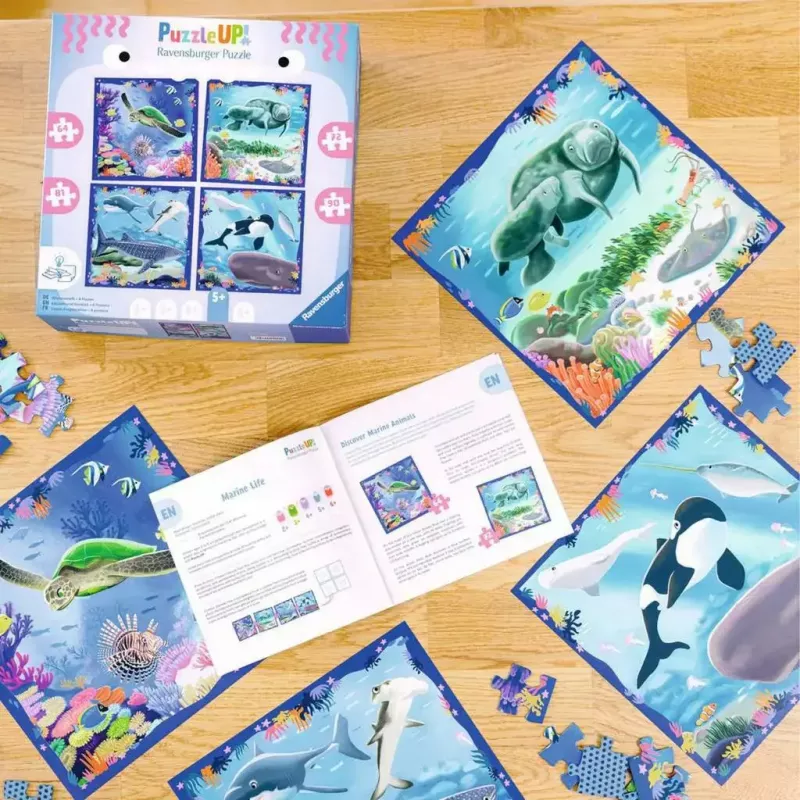 Ravensburger UP! Merenelävät palapeli — sarja 64, 72, 81, 90 palaa