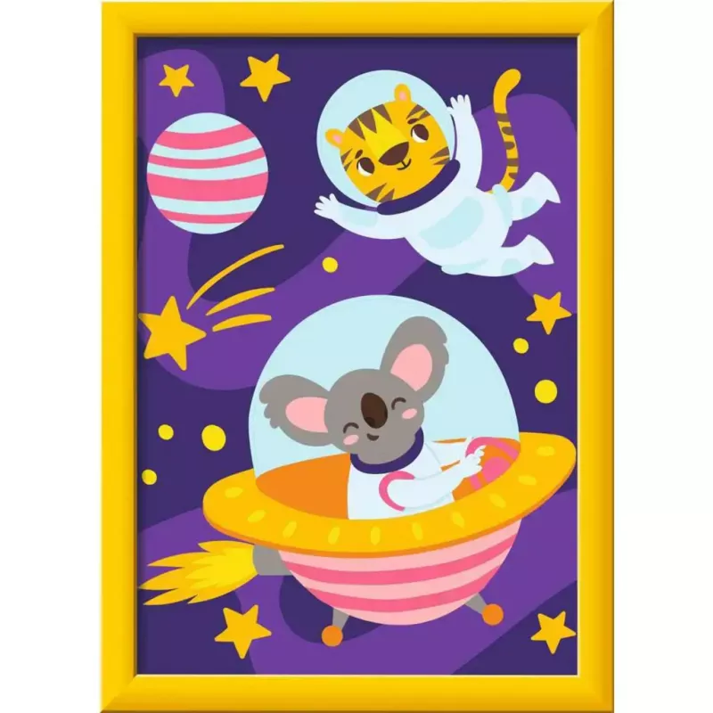 Maalaa numeroilla -sarja Ravensburger CreArt – ”Tiere im Weltraum” maalaussarja
