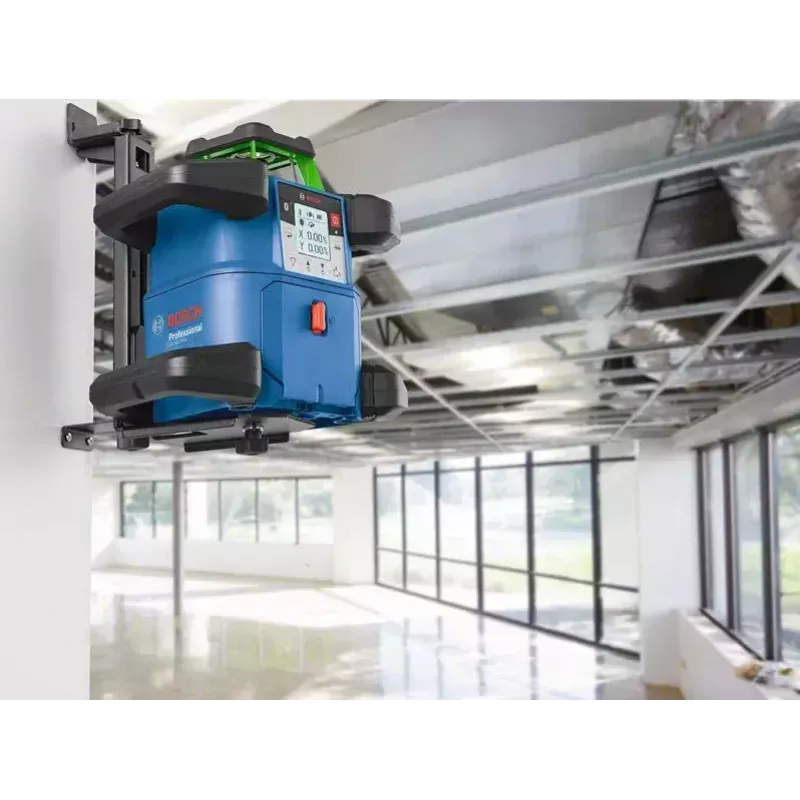 Bosch GRL 650 CHVG Professional akkukäyttöinen pyörivä laser, 70 m, vihreä laser, 18 V, ProCORE18V 4,0 Ah akulla, pidikkeellä ja kotelolla, sininen