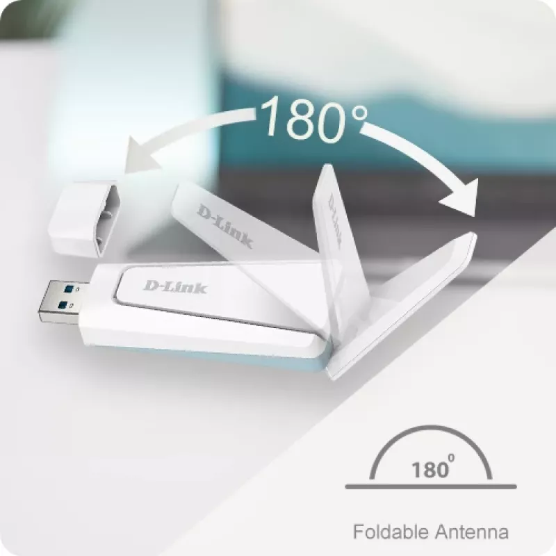 D-Link Wi-Fi 6 AX1800 USB 3.0 -dongle, langaton, USB, WLAN, 1800 Mbit/s