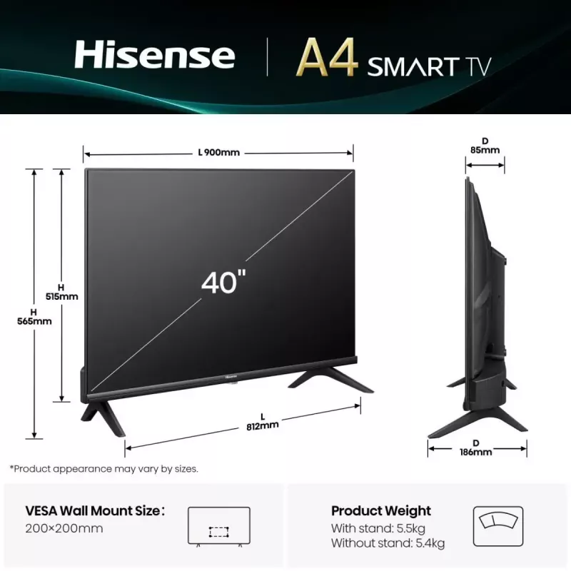 Hisense 40E4QT 101,6 cm (40
