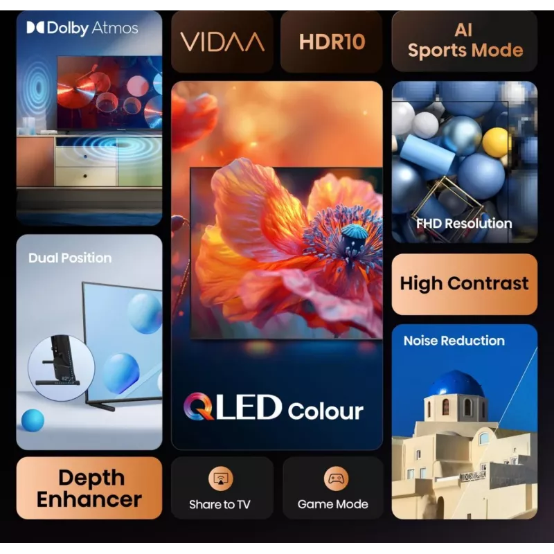 Hisense 40A5Q 101,6 cm (40 inch) Full HD Smart TV Wi-Fi musta