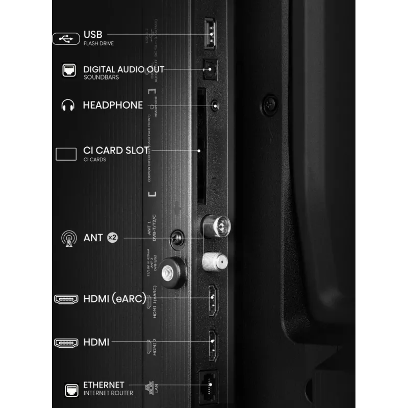 Hisense 40A5Q 101,6 cm (40 inch) Full HD Smart TV Wi-Fi musta
