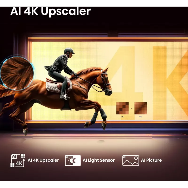 Hisense 85E77Q QLED-älytelevisio 85 tuumaa (215 cm), 4K Ultra HD, Wi-Fi, kolmoisviritin, musta