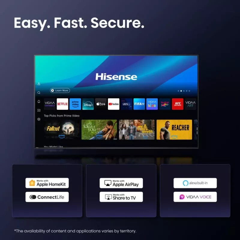 Hisense 65E77Q PRO 165,1 cm (65 inch) 4K Ultra HD Smart TV Wi-Fi musta