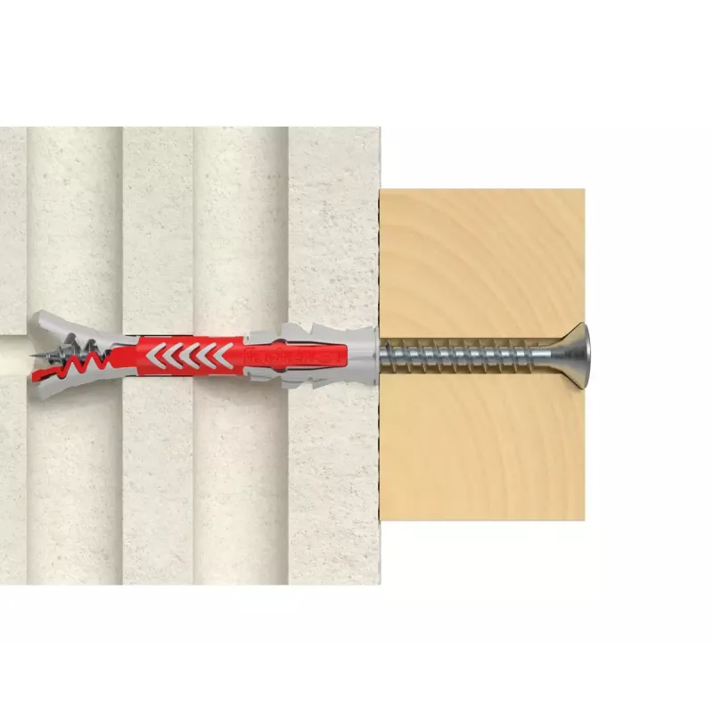 fischer DUOPOWER 8x40 yleistulppavalikoima uudelleensuljettavassa rasiassa (80 kpl)