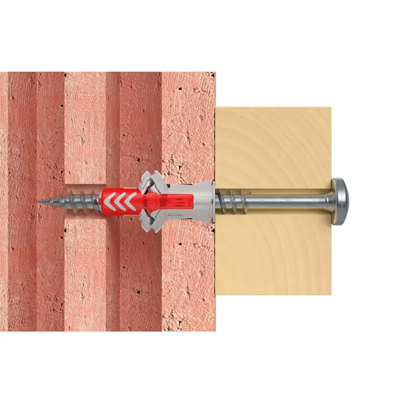 fischer DUOPOWER 8x40 yleistulppavalikoima uudelleensuljettavassa rasiassa (80 kpl)