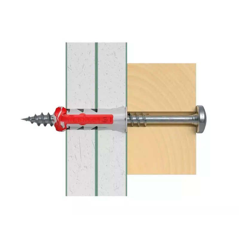 fischer DUOPOWER 8x40 yleistulppavalikoima uudelleensuljettavassa rasiassa (80 kpl)