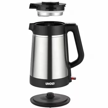 Unold 18715 vedenkeitin 1,5 L 1800 W musta, ruostumaton teräs