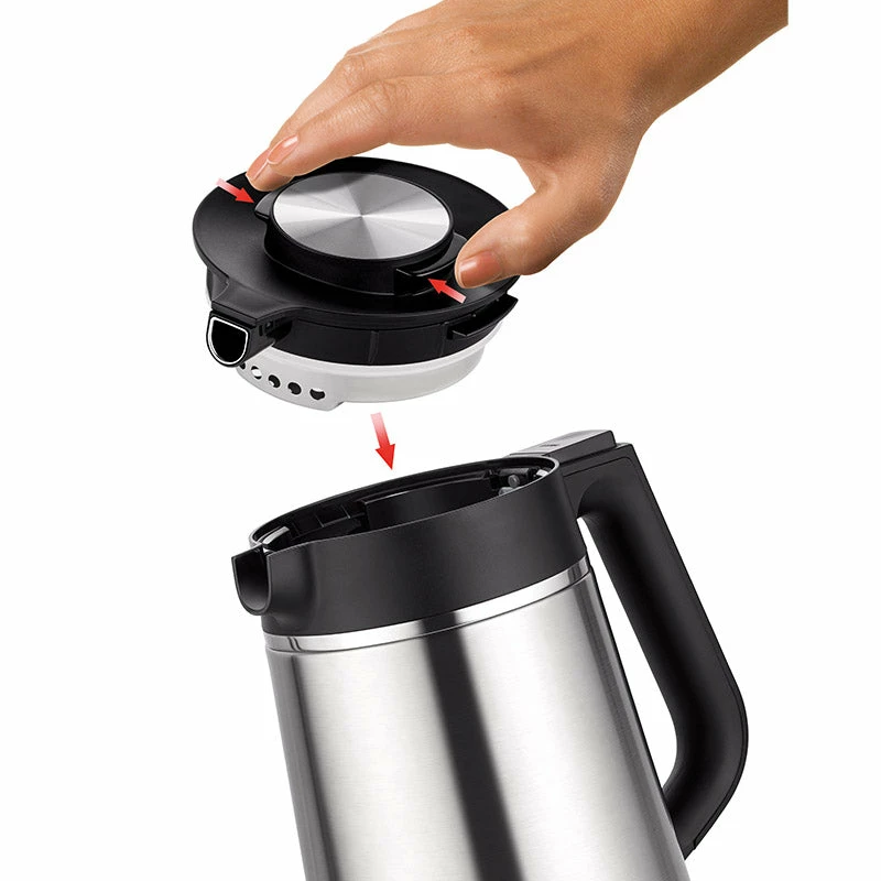 Unold 18715 vedenkeitin 1,5 L 1800 W musta, ruostumaton teräs