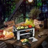 Valurautainen raclette RC 104 musta/ruostumaton teräs