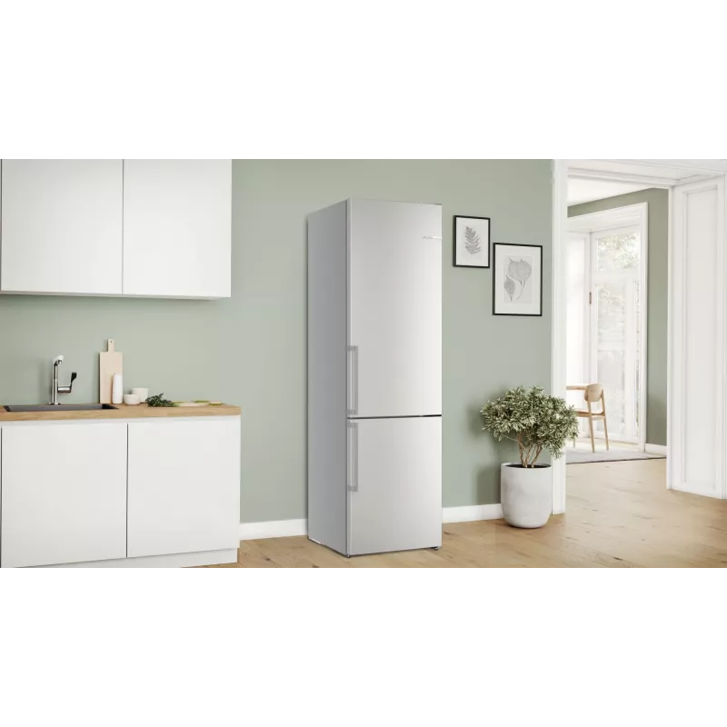 Bosch Serie 6 KGN39AIAU jääkaappipakastin, vapaasti seisova, 363 l (260 l + 103 l), 203 cm, energialuokka A, harjattu ruostumaton teräs