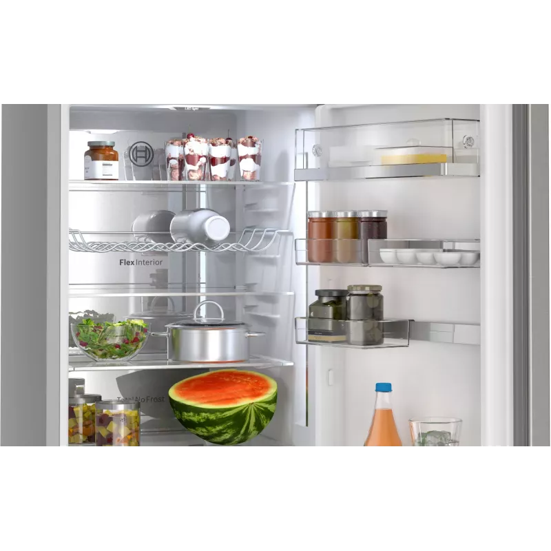 Bosch Serie 6 KGN39AIAU jääkaappipakastin, vapaasti seisova, 363 l (260 l + 103 l), 203 cm, energialuokka A, harjattu ruostumaton teräs