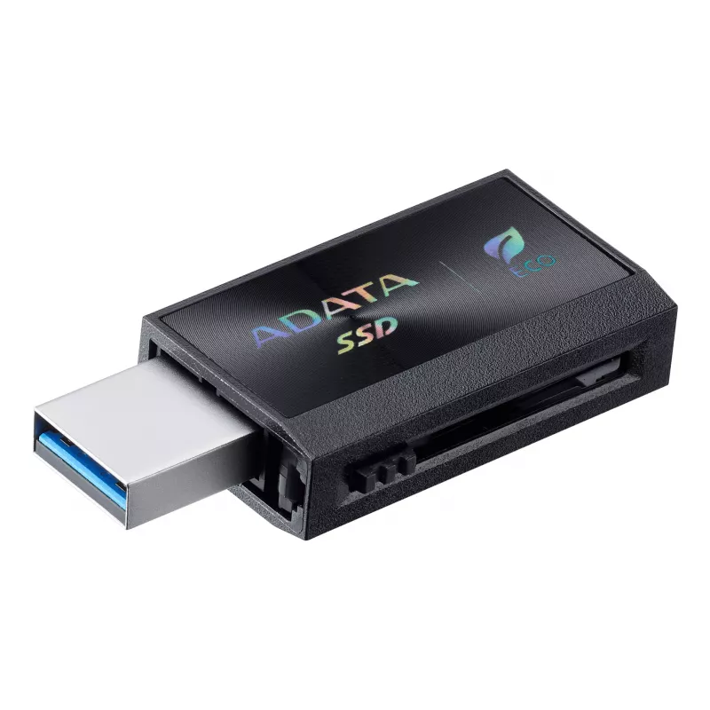 Ulkoinen SSD ADATA SC730 1 TB, USB Type-C 3.2 Gen 2, 600/600 MB/s, musta, muovikotelo