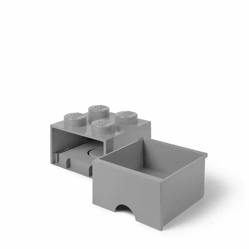 Laatikkoyksikkö room copenhagen LEGO Brick Drawer 4, harmaa, modulaarinen säilytyslaatikko