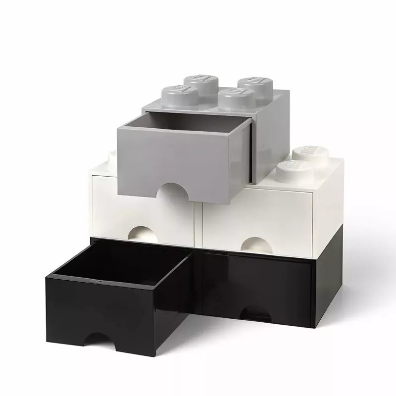 Laatikkoyksikkö room copenhagen LEGO Brick Drawer 4, harmaa, modulaarinen säilytyslaatikko