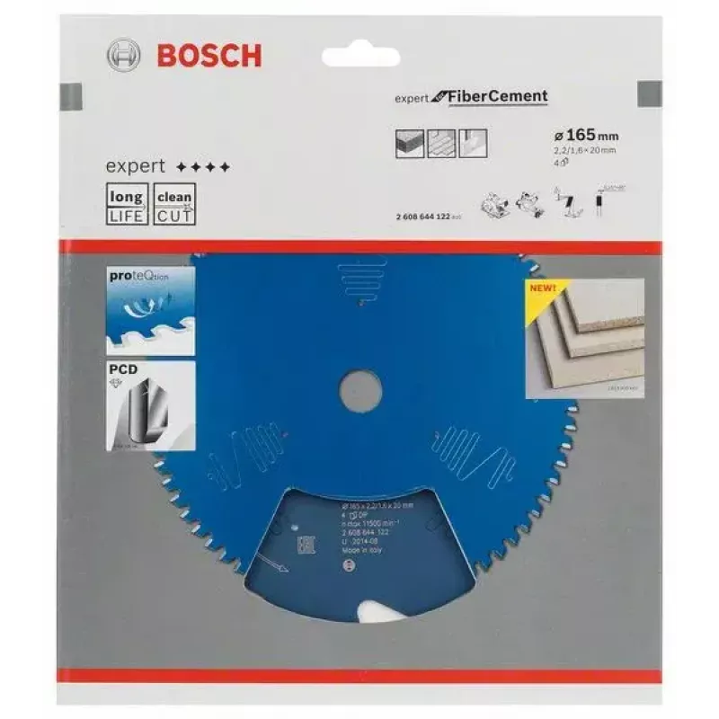 Bosch Expert for Fibre Cement pyörösahanterä 165 mm, 4 hammasta, reikä 20 mm, 2608644122