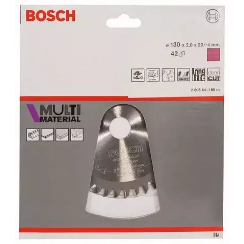 Pyörösahanterä Bosch 2 608 641 195 13 cm poraushalkaisija 2 cm