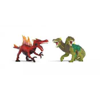 Leikkifiguurisetti Schleich Eldrador Creatures tulidinosaurus vs. viidakkolisko, malli 70834