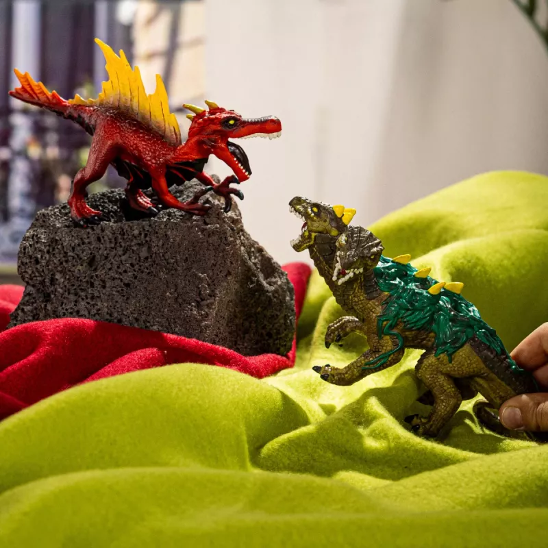 Leikkifiguurisetti Schleich Eldrador Creatures tulidinosaurus vs. viidakkolisko, malli 70834