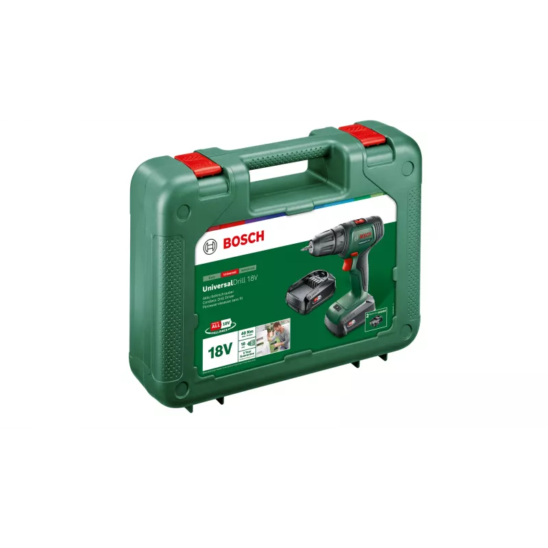 Bosch UniversalDrill 18V 1450 kierr./min pikaistukka 1,2 kg musta, vihreä