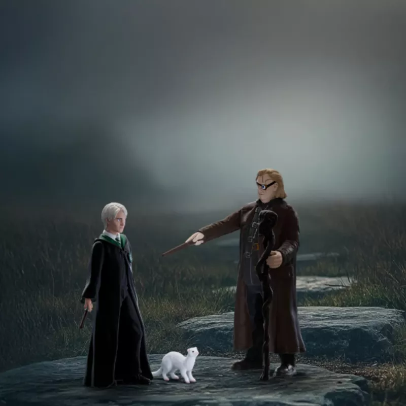 Schleich leikkifiguurisetti Wizarding World: Mad-Eye Moody ja Draco Malfoy ja fretti