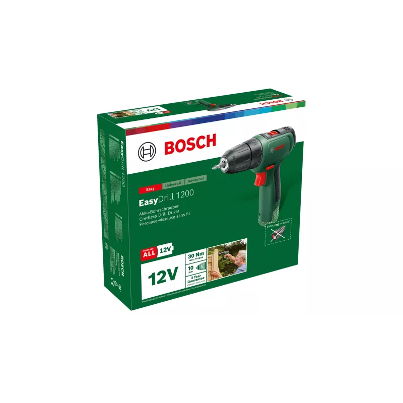 Bosch EasyDrill 1200 1500 RPM pikaistukka 940 g musta, vihreä