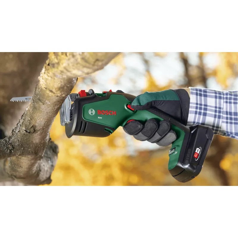 Bosch Keo 18V akkukäyttöinen oksasaha, 2,0 Ah, vihreä/musta