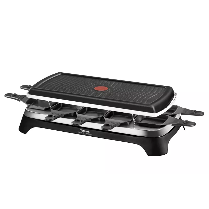 Tefal RE4588 raclette-grilli 10 henkilölle 1350 W musta, ruostumaton teräs
