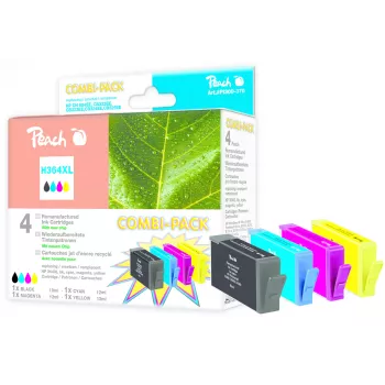 Peach PI300-370 mustekasetti 4 kpl suuri (XL) kapasiteetti musta, syaani, magenta, keltainen